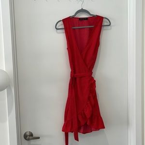 White Fox Boutique Cabo red wrap dress